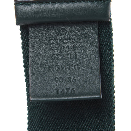 Gucci Canvas Torchon Double G Web Belt 90 36 Verde 4 of 5
