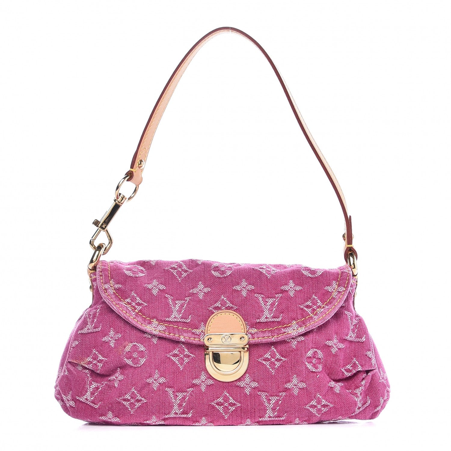 Louis Vuitton Monogram Denim Mini Pleaty Fuchsia 1 of 7