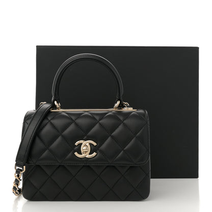 Chanel Lambskin Quilted Mini Trendy CC Dual Handle Flap Bag Black 10 of 10