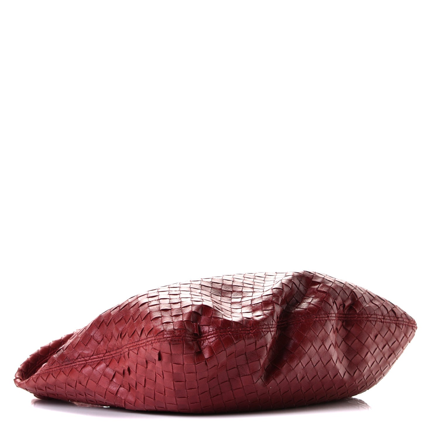 Bottega Veneta Nappa Intrecciato Shoulder Bag Bordeaux 3 of 4