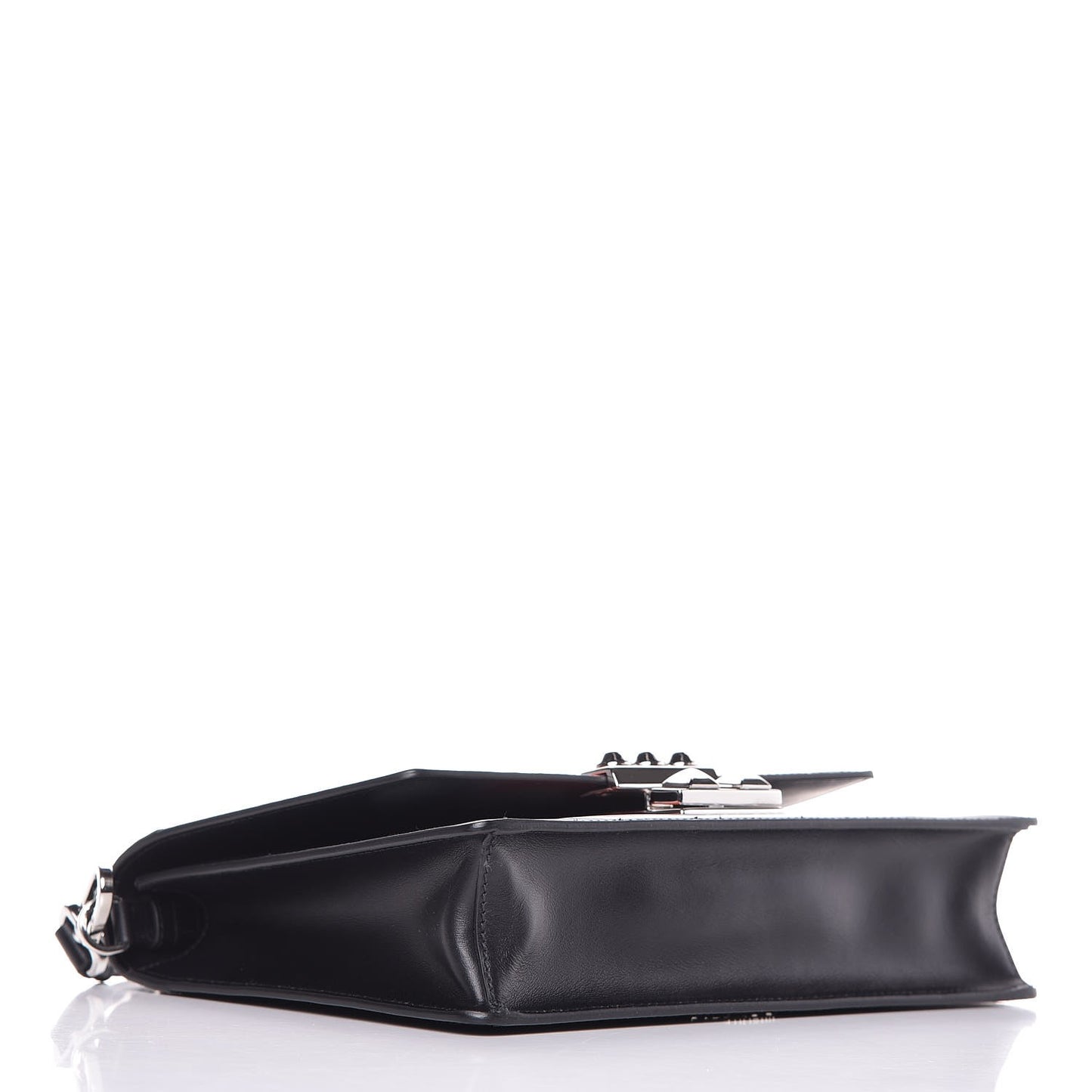 City Calfskin Saffiano Robot Large Elektra Shoulder Bag Black Papaya