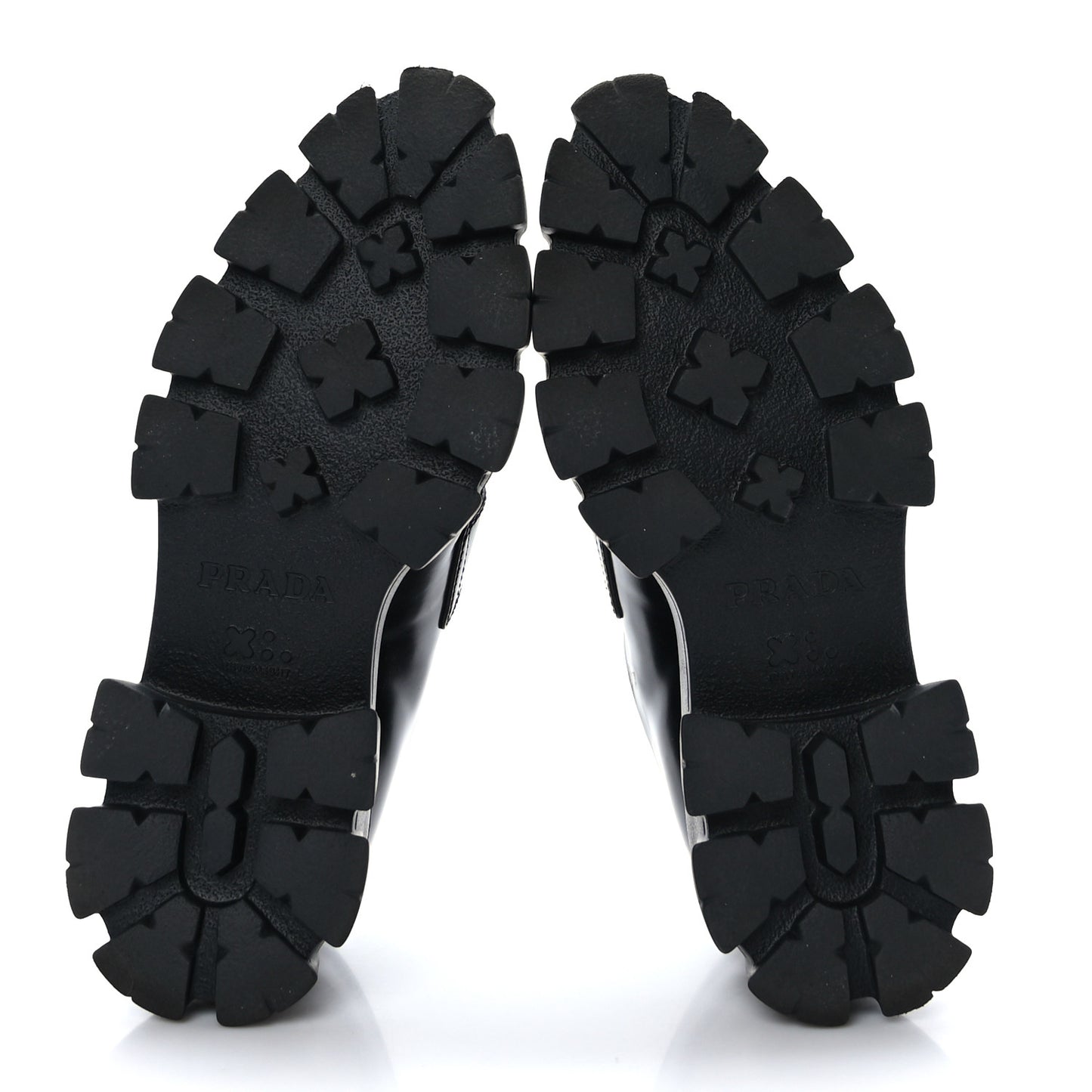 Spazzolato Triangle Logo Monolith Pointy 55mm Loafers 38.5 Black