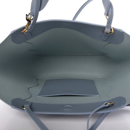 Mansur Gavriel Calfskin Ocean Tote Grey Blue 5 of 8