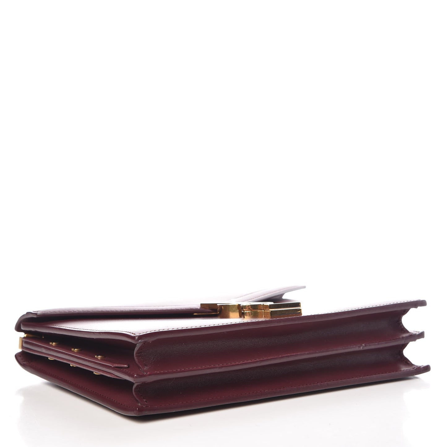 Smooth Calfskin Monogram Cassandra Clasp Bag Rouge Legion