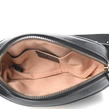 Gucci Calfskin Matelasse GG Marmont Belt Bag 75 30 Black 5 of 9