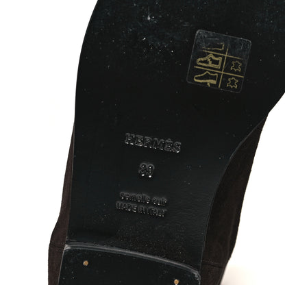 Hermes Suede Kelly Jumping Boots 39 Ecorce 6 of 9