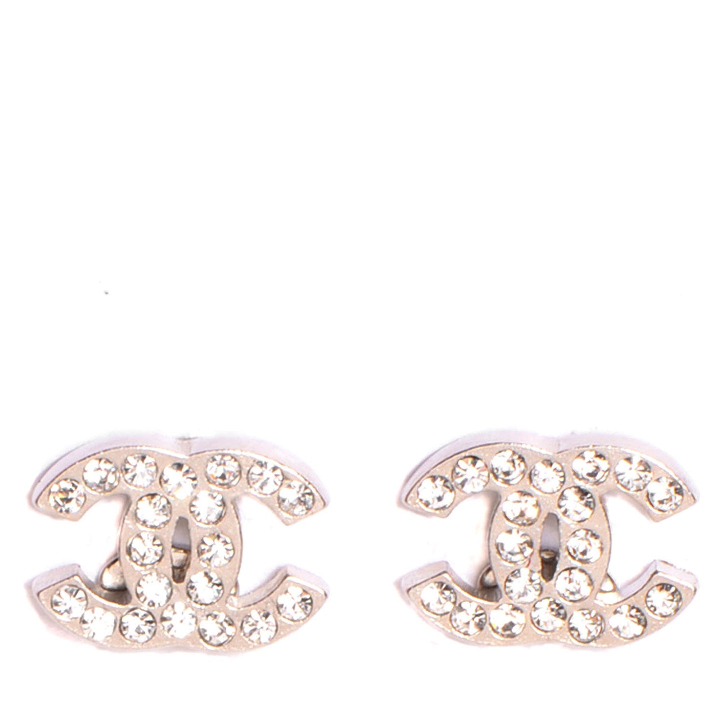 Crystal CC Earrings Silver