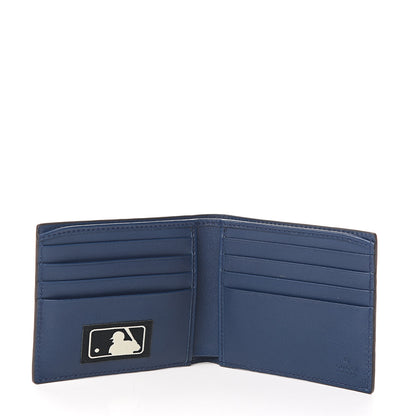 Gucci X MLB Guccissima Signature NY Yankees Embroidered Bi-Fold Wallet Royale Ivory 5 of 8