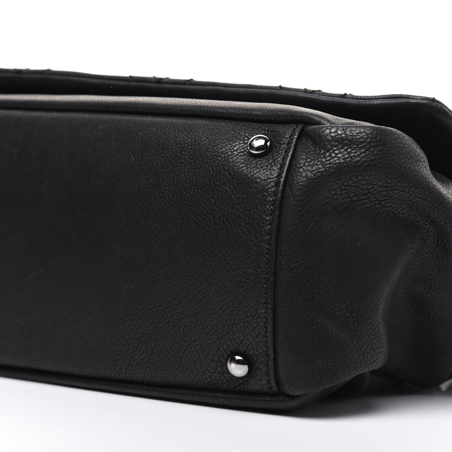 Chanel Calfskin Diamond Stitch Accordion Flap Black 7 of 16