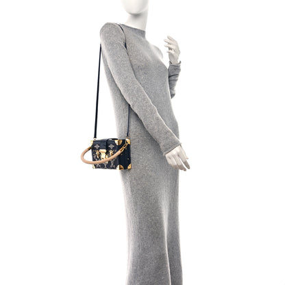 Louis Vuitton Calfskin Nautical Monogram Petite Malle Navy Blue 2 of 9