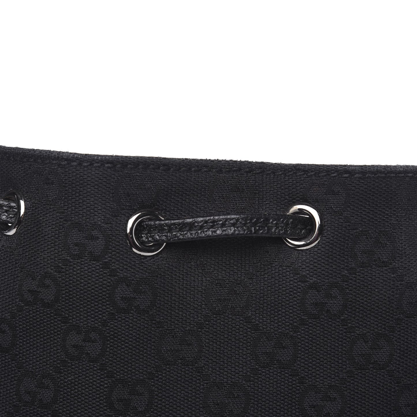 Monogram Drawstring Hobo Black