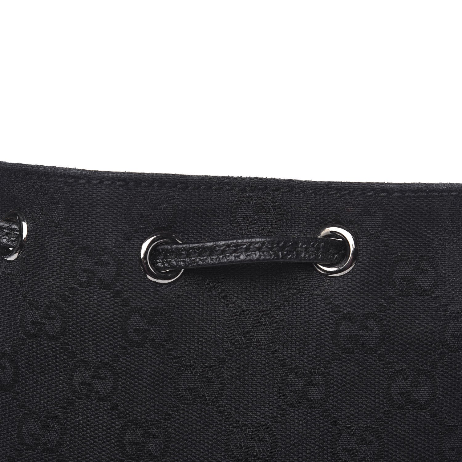 Gucci Monogram Drawstring Hobo Black 12 of 12