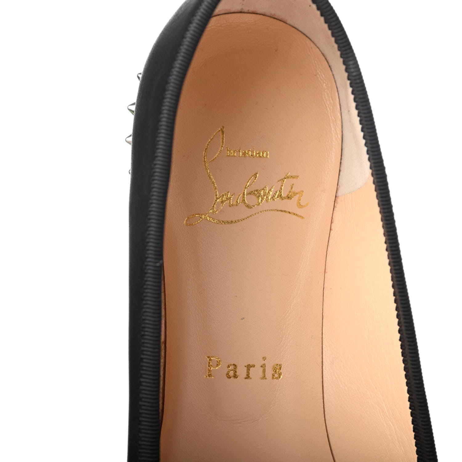 Christian Louboutin Nappa Spiked Hall Flats 38.5 Black 7 of 10