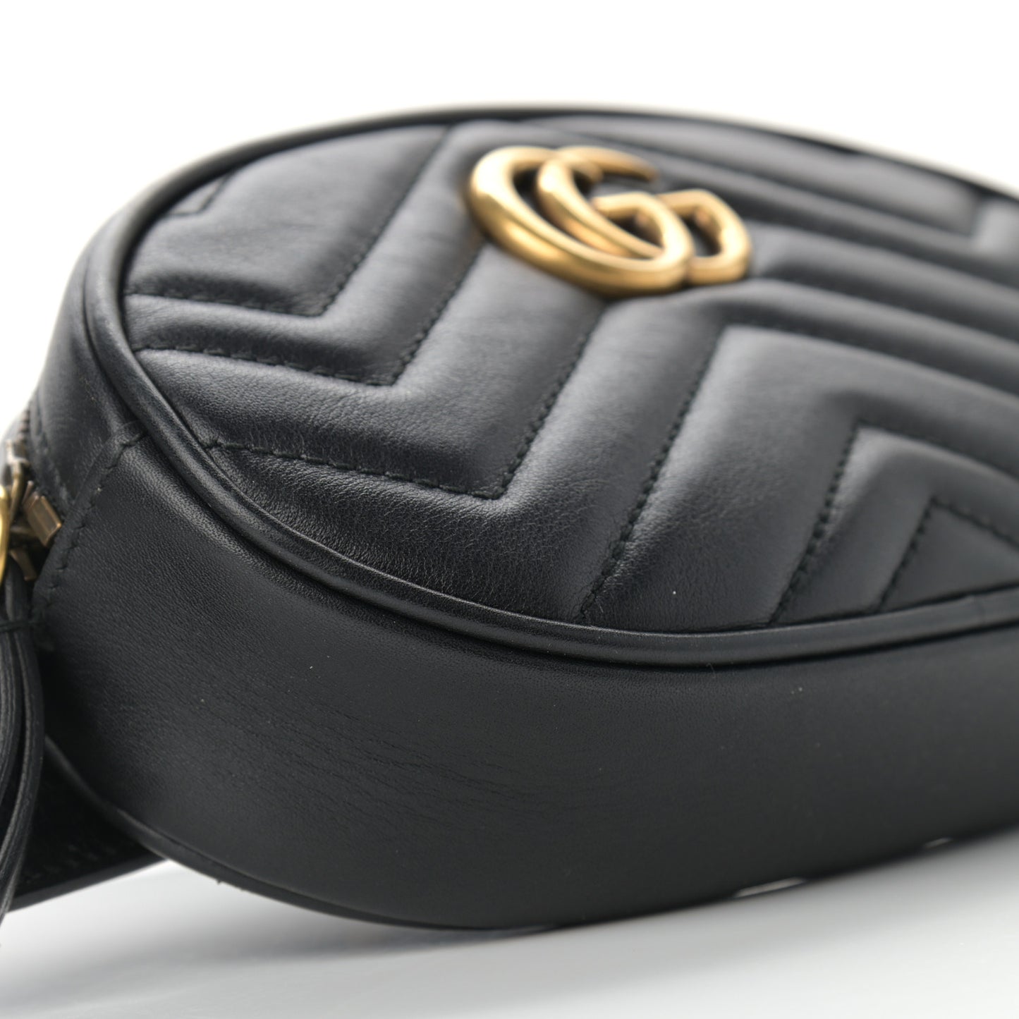 Calfskin Matelasse GG Marmont Belt Bag 75 30 Black