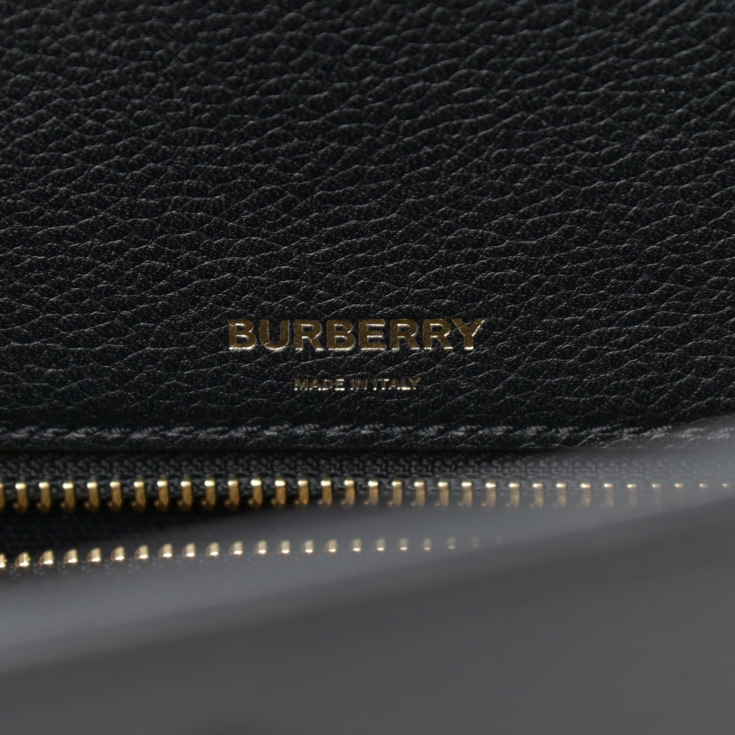 Grainy Calfskin Medium Title Bag Black