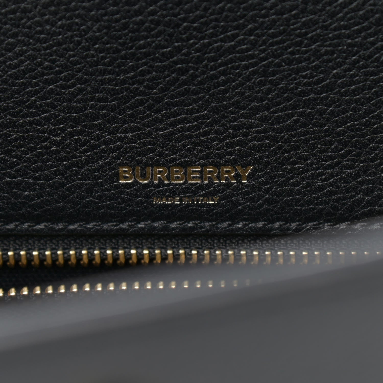 Burberry Grainy Calfskin Medium Title Bag Black 6 of 12