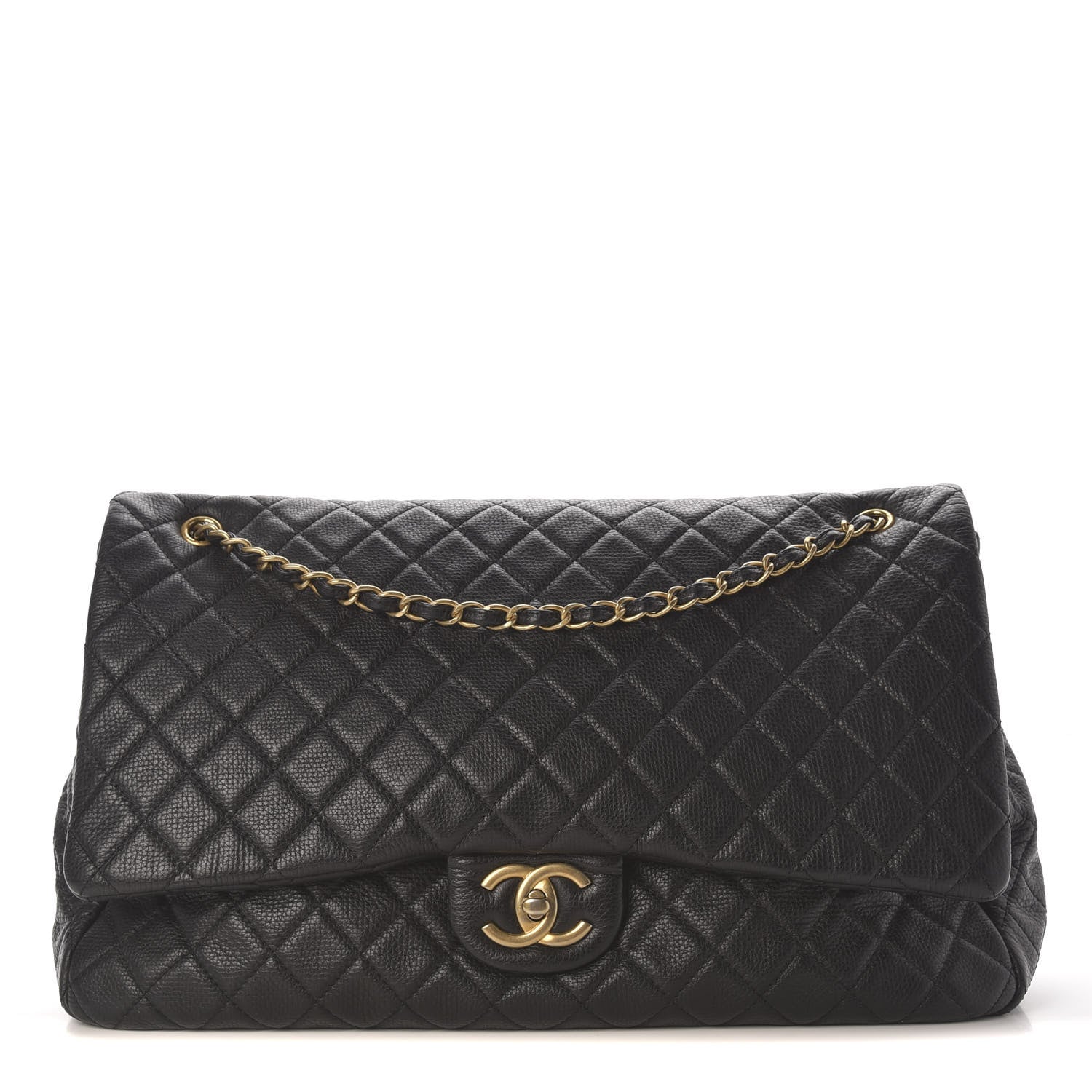 Chanel Calfskin Quilted XXL Travel Flap Bag Black 1 of 11