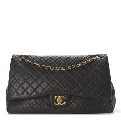 Chanel Calfskin Quilted XXL Travel Flap Bag Black 1 of 11