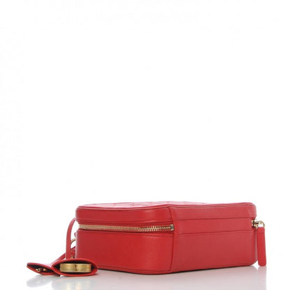 Chanel Caviar Quilted Medium CC Filigree Vanity Case Red 4 of 8