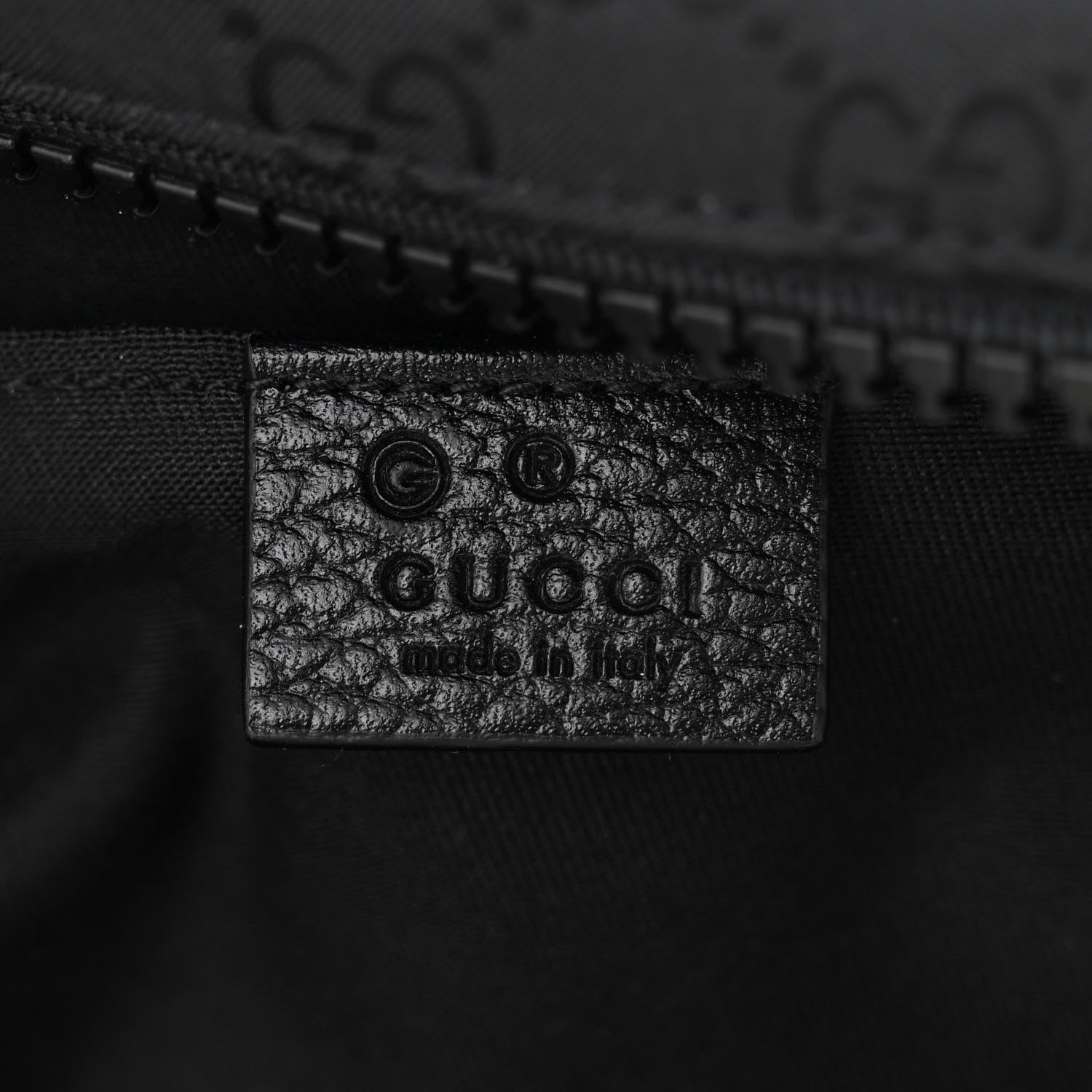 Gucci Nylon Monogram Fanny Pack Belt Bag Black 6 of 10