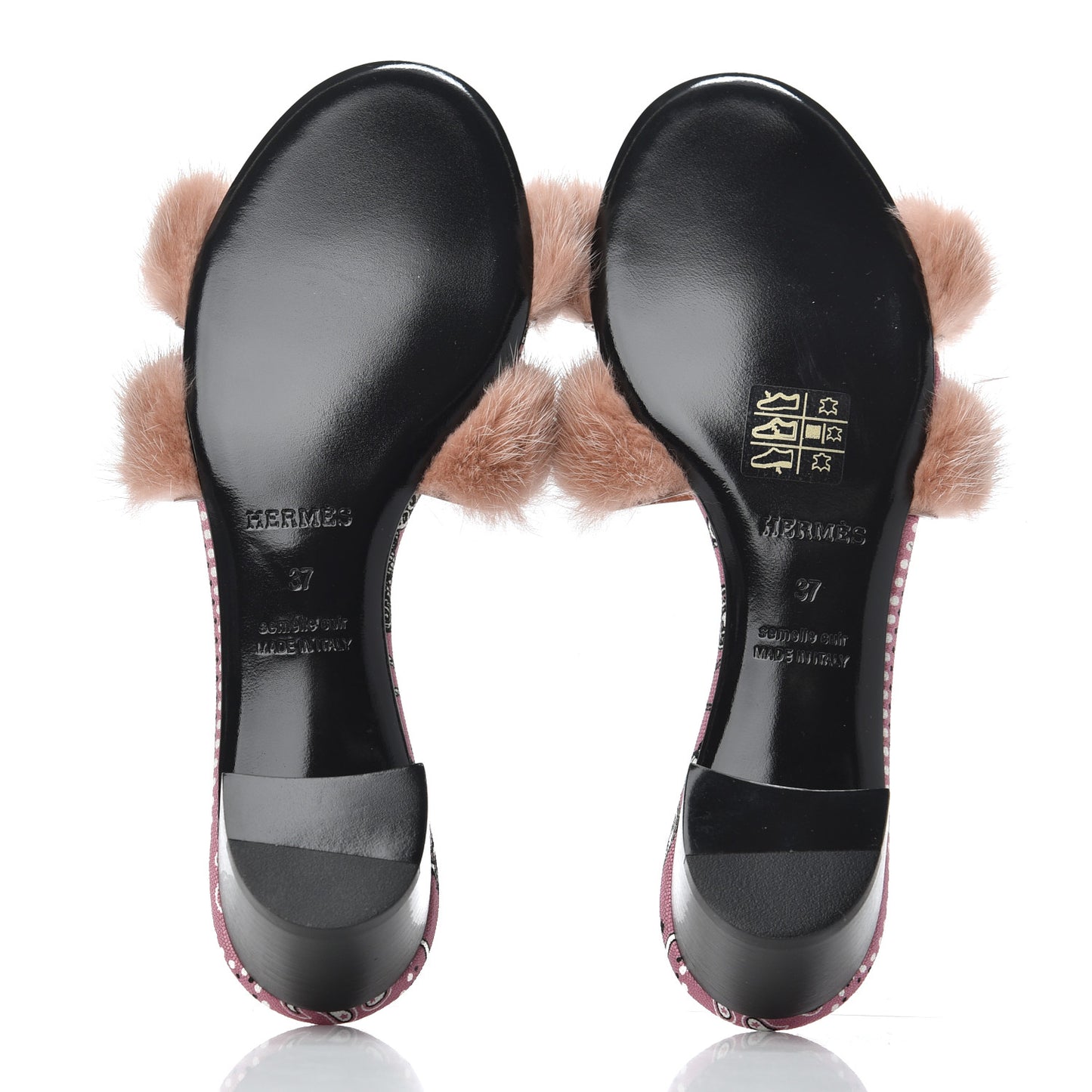 Mink Fur Oasis Sandals 37 Granit Pink