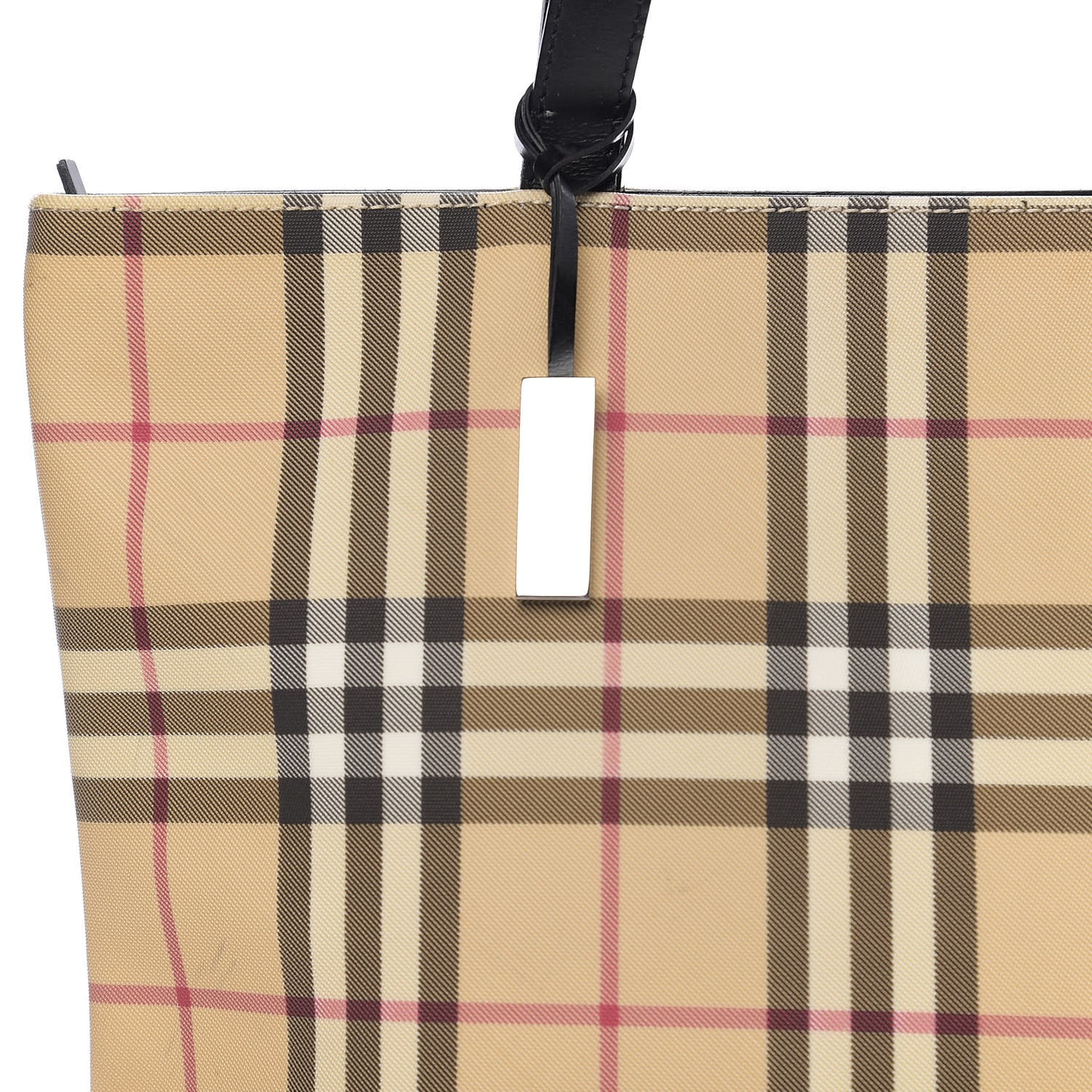 House Check Tote Black