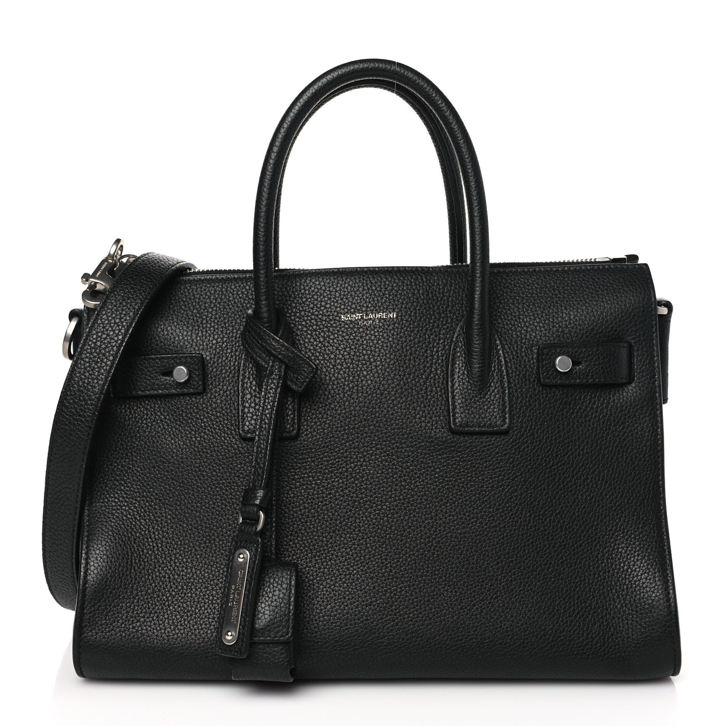 Grained Calfskin Baby Supple Sac De Jour Black