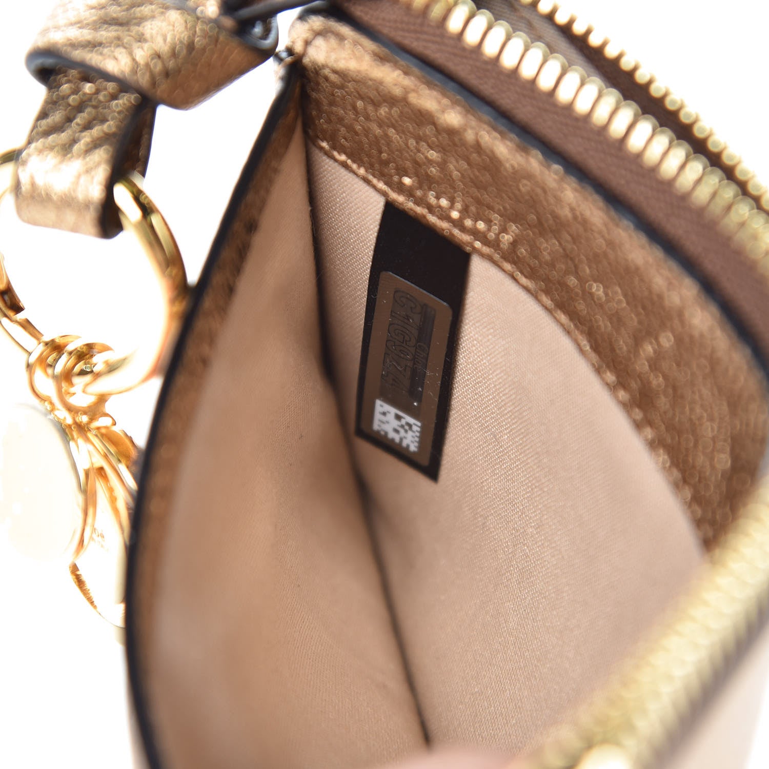 Chloe Metallic Goatskin Alphabet Purse Wallet Gold 6 of 6