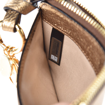 Chloe Metallic Goatskin Alphabet Purse Wallet Gold 6 of 6