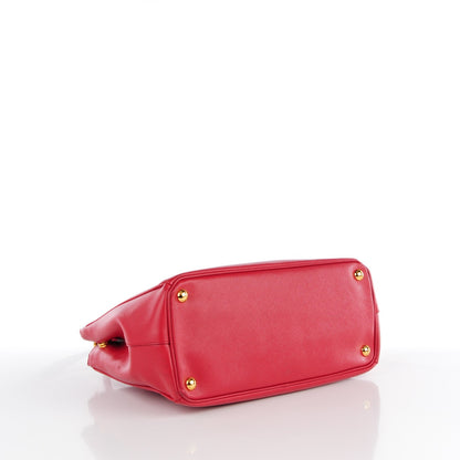 Prada Saffiano Small Galleria Double Zip Tote Fuoco 4 of 10