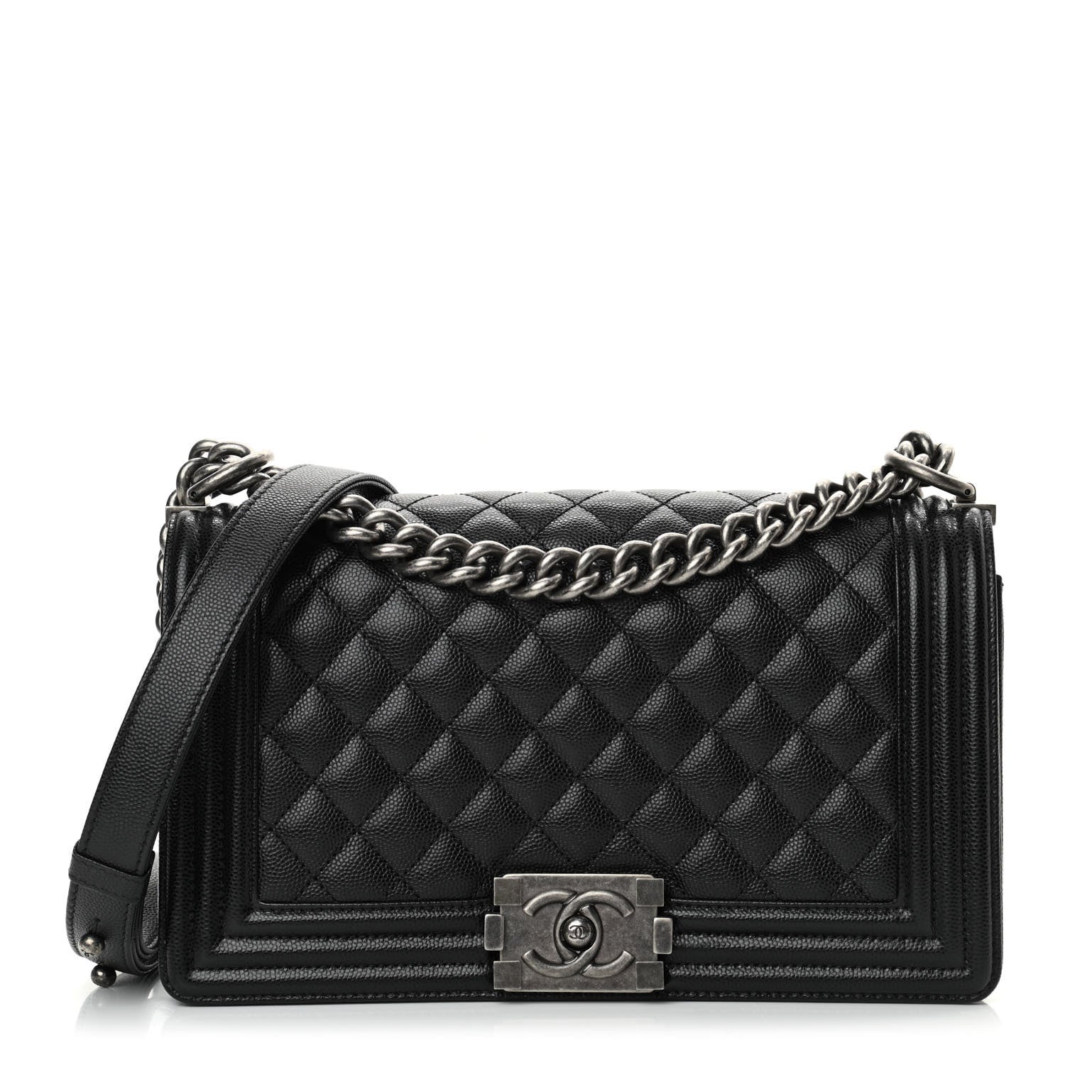 Chanel Caviar Quilted Medium Boy Flap Black 1 of 12