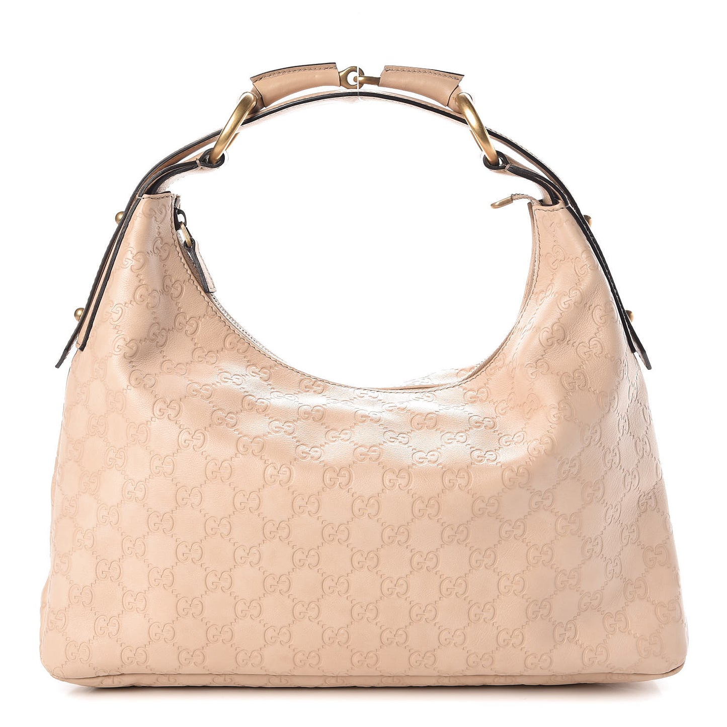 Guccissima Medium Horsebit Chain Hobo Winter Rose