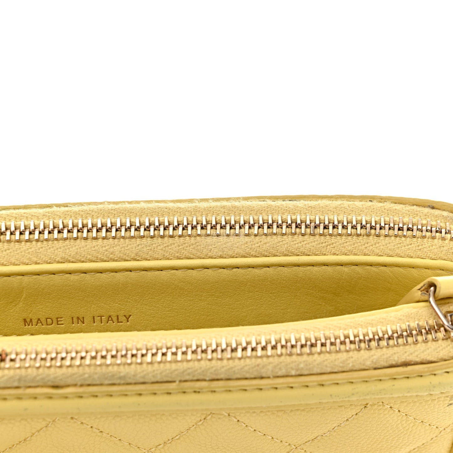 Caviar Quilted CC Filigree Clutch With Chain Yellow
