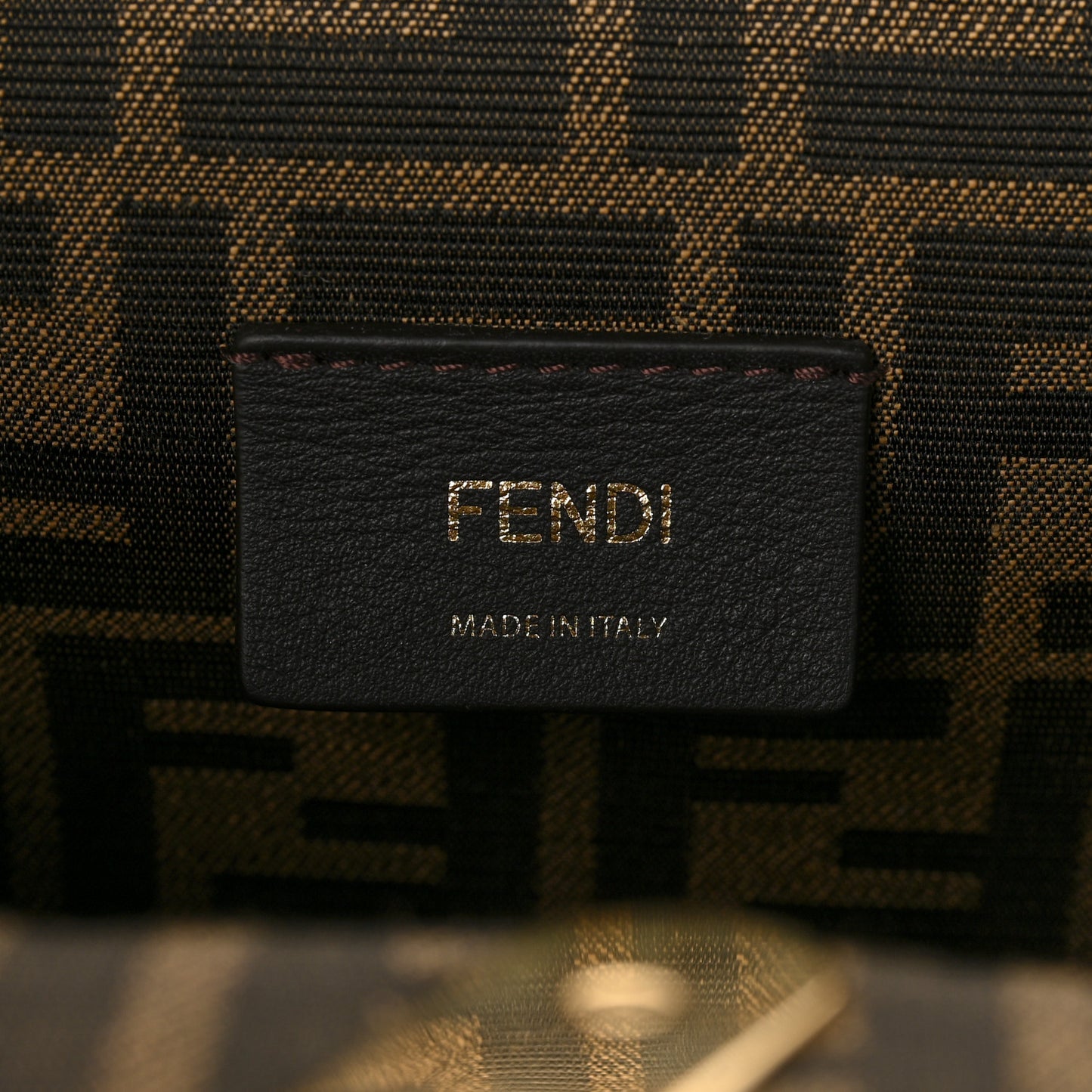 Shiny Nappa Small Fendi First Black