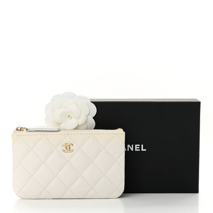 Chanel Caviar Quilted Small Cosmetic Case White 12 of 12
