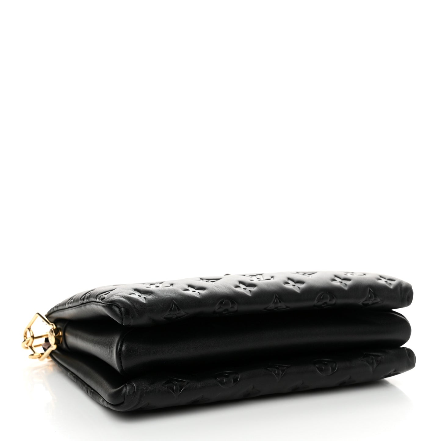 Lambskin Embossed Monogram Coussin PM Black