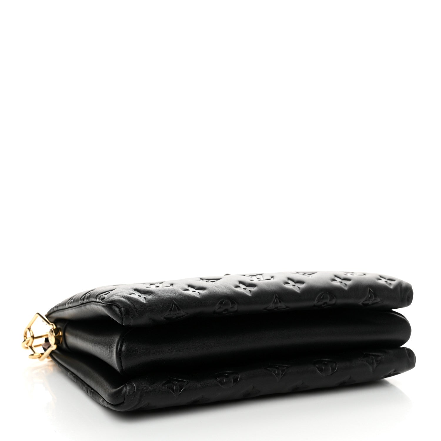 Louis Vuitton Lambskin Embossed Monogram Coussin PM Black 4 of 10