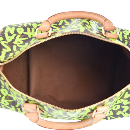 Louis Vuitton Monogram Graffiti Speedy 30 Green 5 of 10