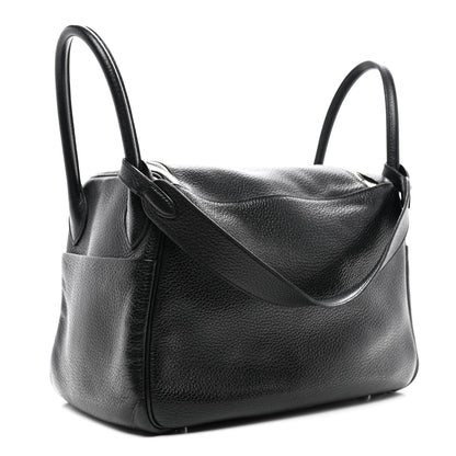 Hermes Taurillon Clemence Lindy 30 Black 3 of 10
