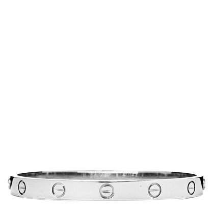 Cartier 18K White Gold LOVE Bracelet 17 3 of 8