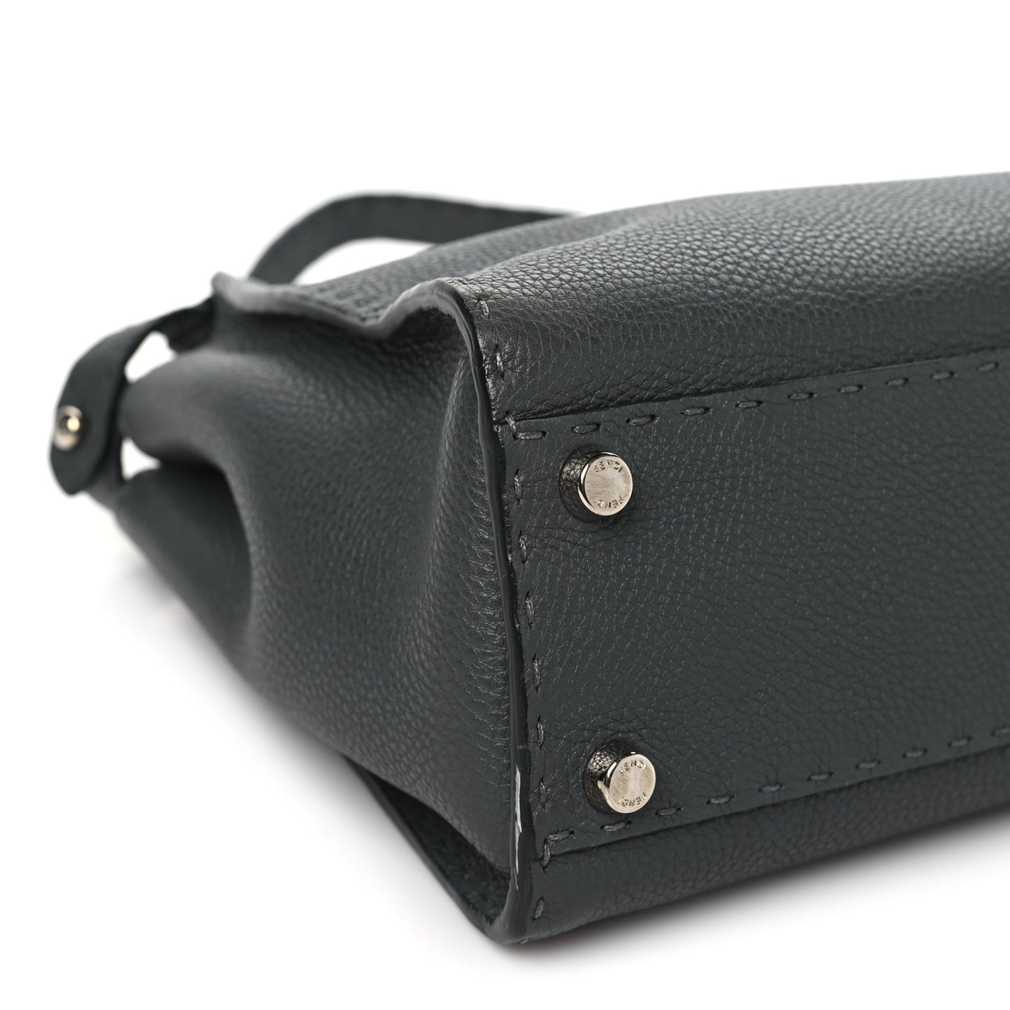 Cuoio Romano Selleria Bi-Color Medium Peekaboo Iconic Satchel Asfalto Latte