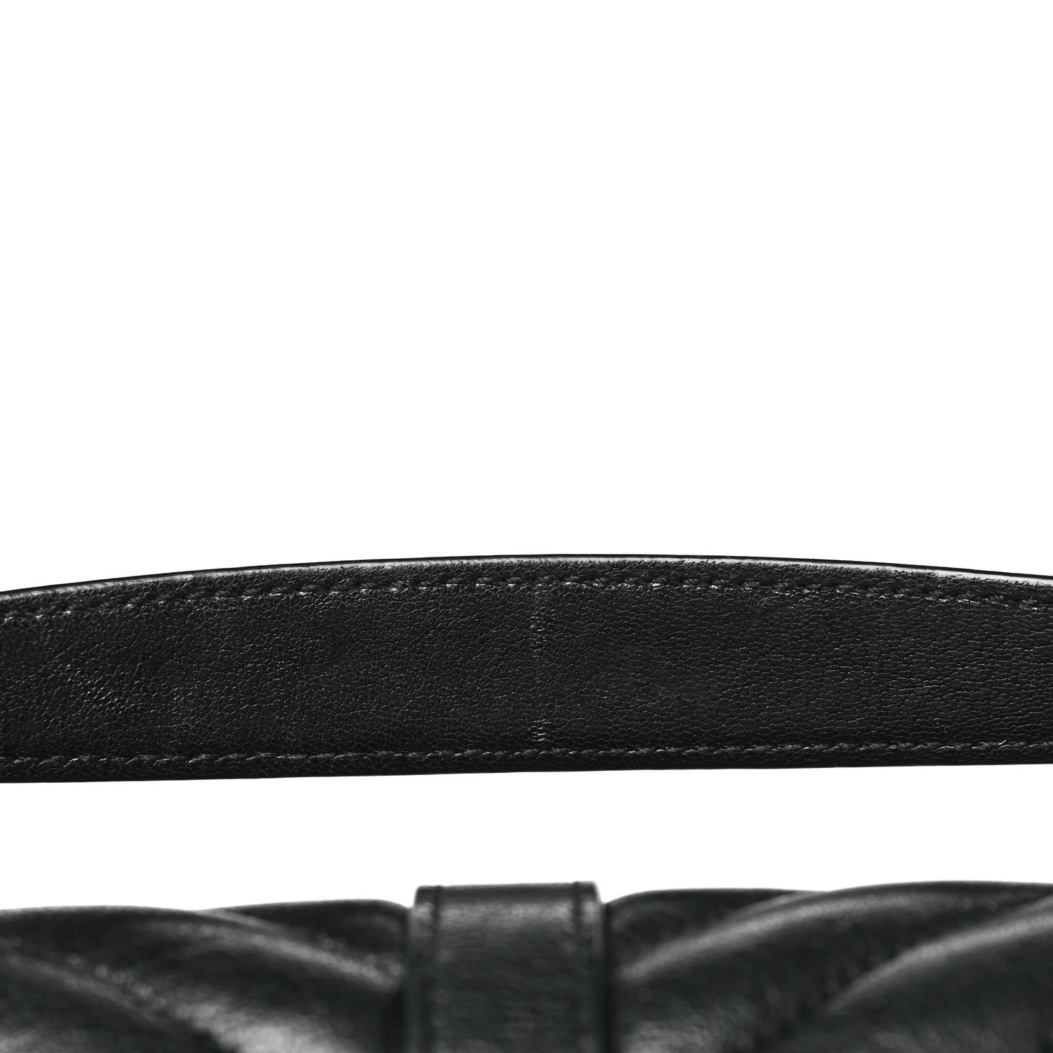 Saint Laurent Sheepskin Matelasse Chevron Monogram Monochrome Medium College Bag Black 11 of 11