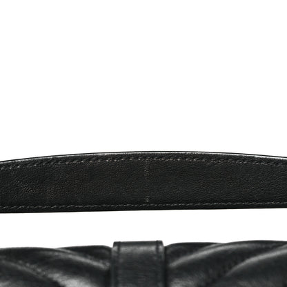 Saint Laurent Sheepskin Matelasse Chevron Monogram Monochrome Medium College Bag Black 11 of 11
