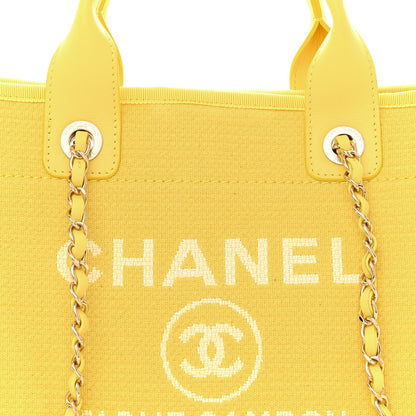 Chanel Mixed Fibers Small Deauville Tote Yellow 8 of 11
