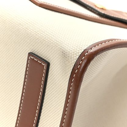 Burberry Canvas Smooth Calfskin Medium Two Tone Freya Tote Brown 8 of 11