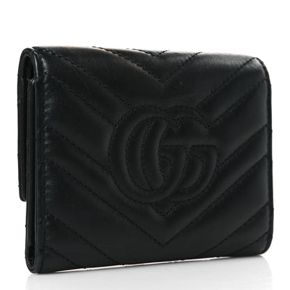 Gucci Calfskin Matelasse GG Marmont Wallet Black 3 of 6