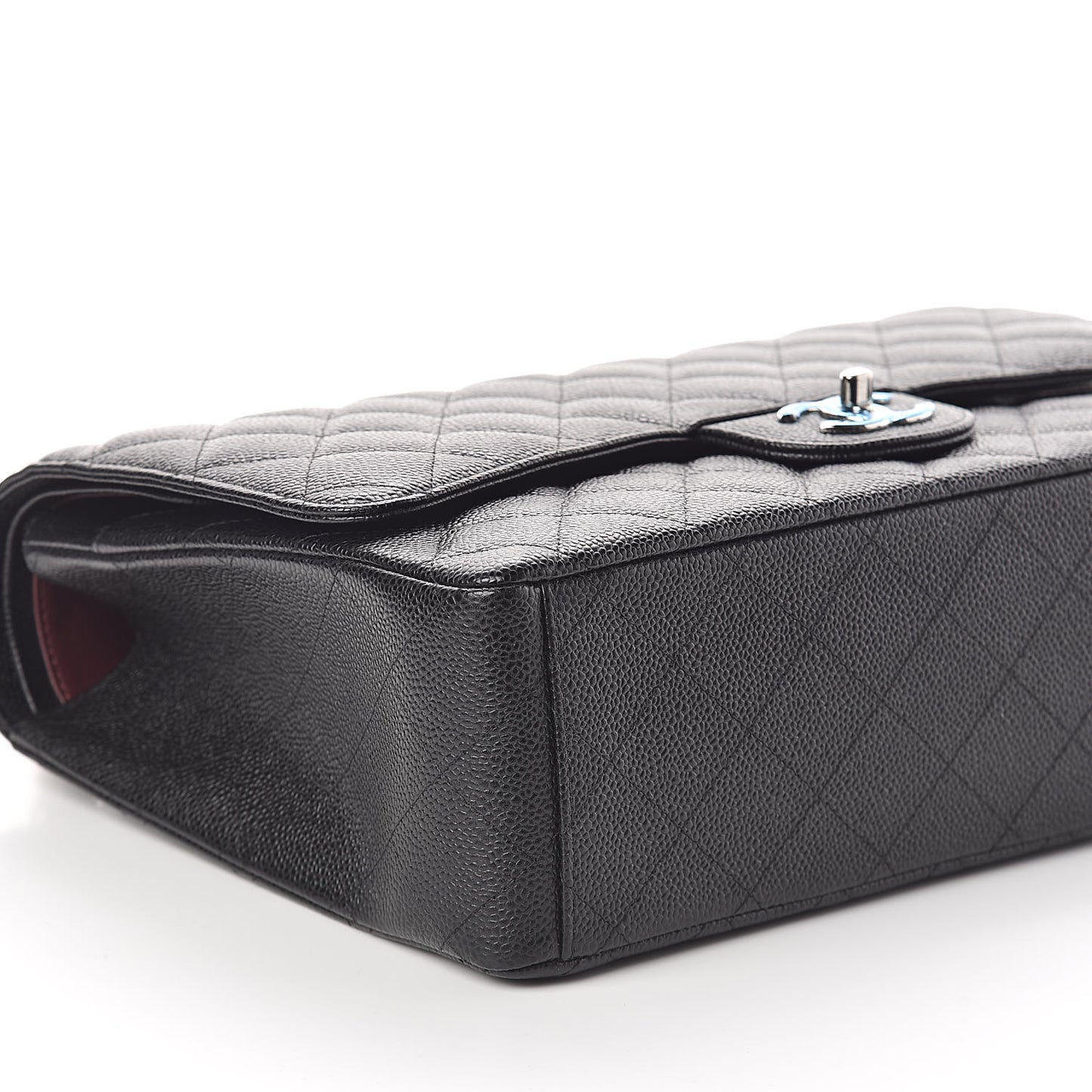 Caviar Quilted Maxi Double Flap Black