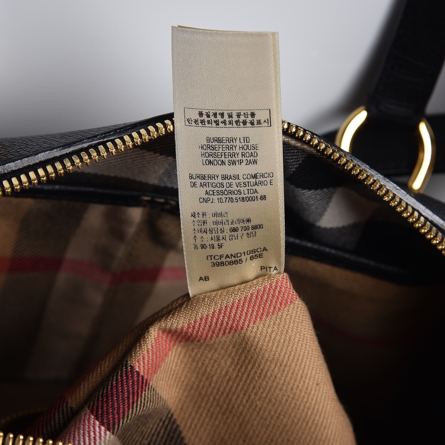 Burberry Derby Calfskin Medium Alchester Bowling Bag Black 6 of 6