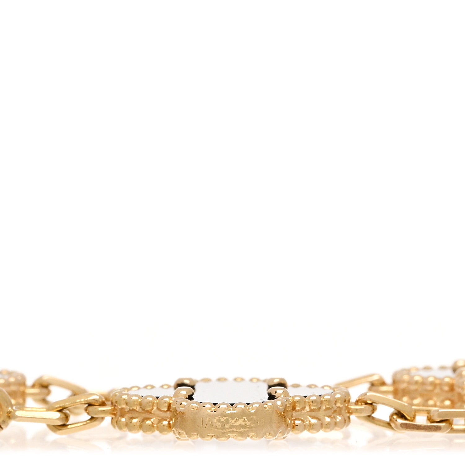 Van Cleef & Arpels 18K Yellow Gold Black Onyx 5 Motifs Vintage Alhambra Bracelet 4 of 4