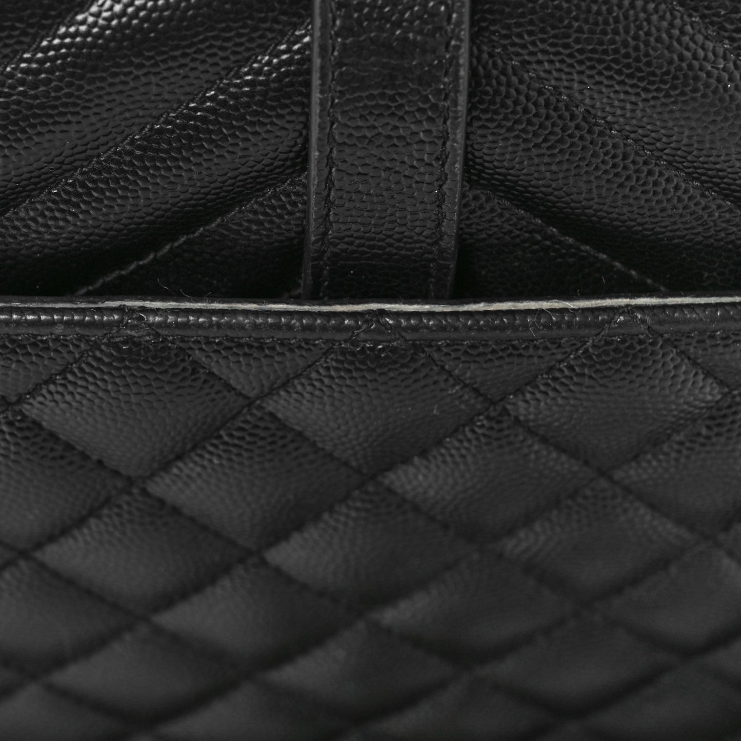 Grain De Poudre Textured Mixed Matelasse Triquilt Medium Monogram Satchel Black